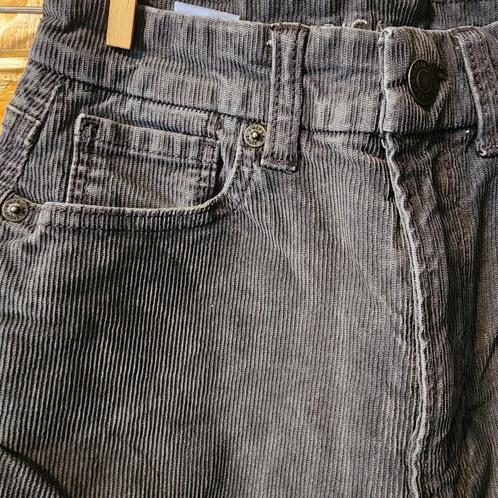 American Eagle Outfitters High Rise Gray Corduroy Jeans
